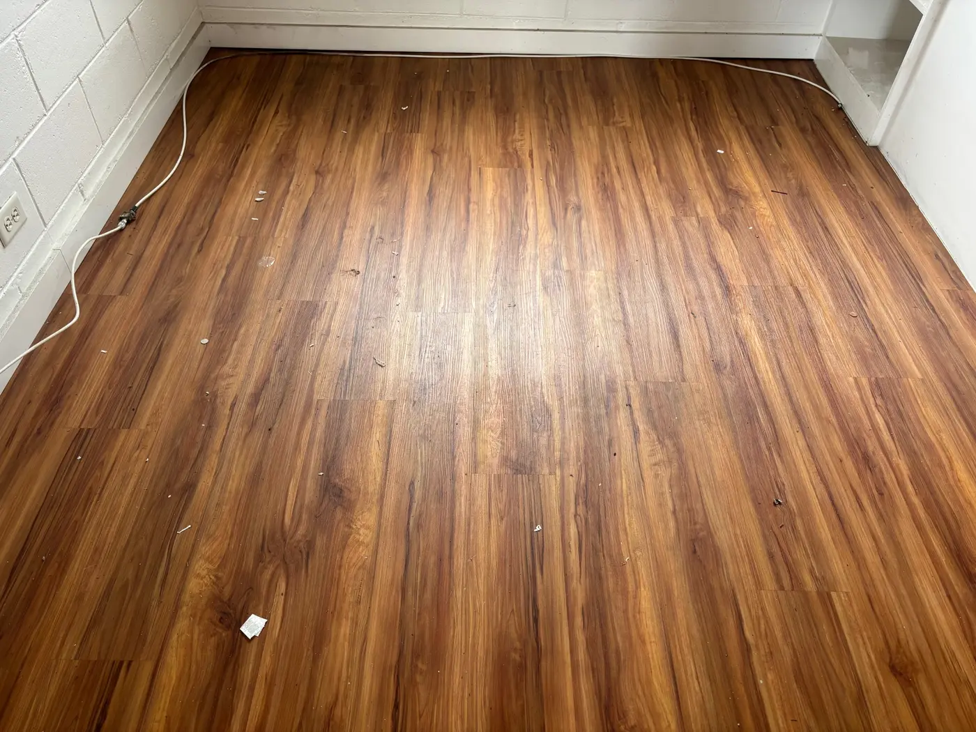 Before cleaning: bedroom floor