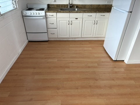 After cleaning: kitchen floor