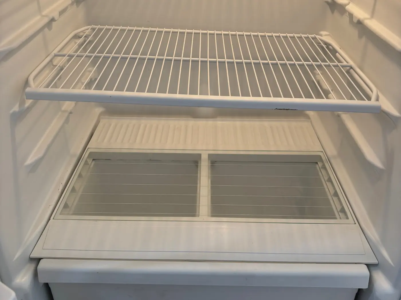 After cleaning: refrigerator interior